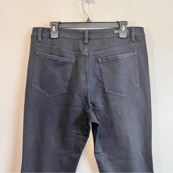 Soft Surroundings Black Bootcut Jeans Raw Hem Stretch Denim Women’s 12 2CW56 - Picture 9 of 13